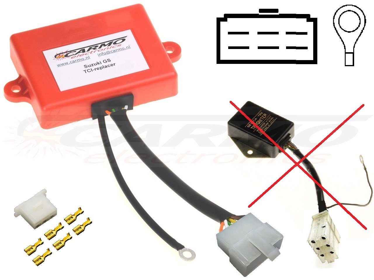 GSX250 CDI Unit ECU Ontsteking BB1201 32900 47020 Carmo