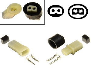 2 pin YPC Sealed connector set - 2-poliger YPC-Dichtungsstecker - Off-Road-Motorradstecker
