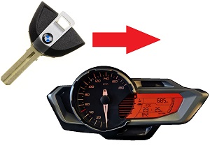 BMW C600 C650 G310 1x clé à puce la programmation → Compteur Tableau de Bord