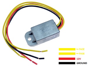 CARR1201 - rectificador regulador de voltaje universal compacto de 12v, 4 vías, 75 vatios (32800-48720)