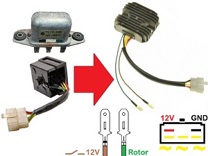 CARR241 - Honda CB MOSFET Regulador de voltaje rectificador rotor1