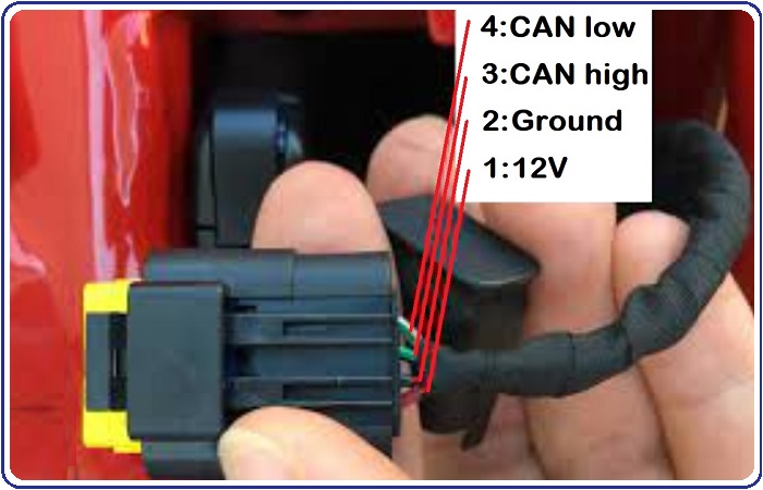 Ducati diagnose OBD2 ODBII CAN- CAN+ 12V ground