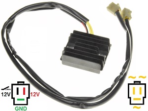 CARR101NX-LI - Honda NX250 MOSFET Spanningsregelaar gelijkrichter Lithium-Ion - LiFePO4 LFP