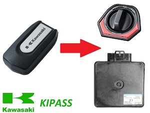 Kawasaki GTR1400 ZG1400 Concours KIPASS FOB apprentissage lorsque vous avez perdu toutes vos clés
