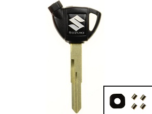 Suzuki Burgman blanco transponder chip key ID4D