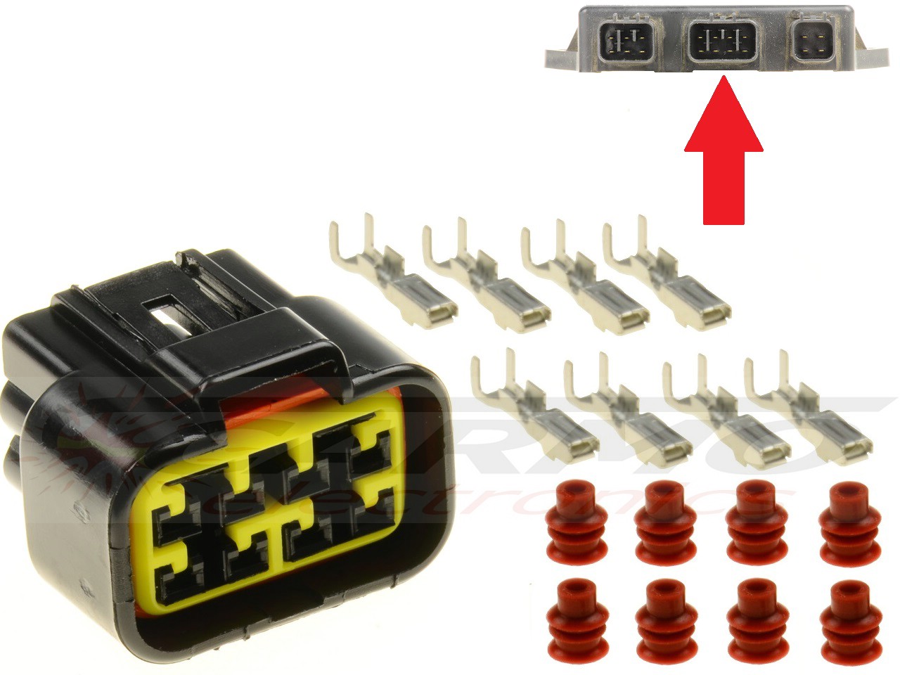 8 polige CDI ECU stekker stekker voor [CARC020-8F (8 way CDI €8,00 : Carmo Electronics - parts or electronics